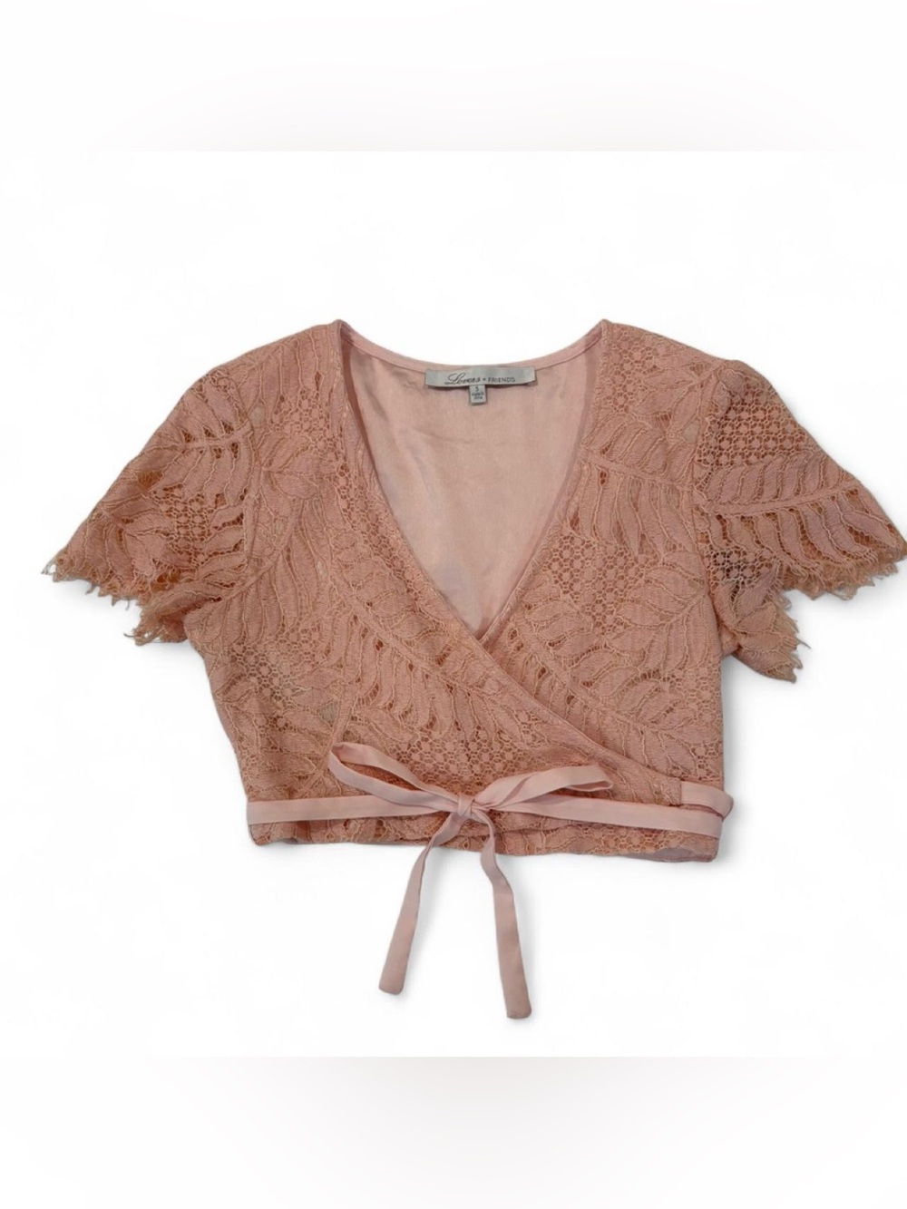 Lovers + Friends ballet wrap crop top